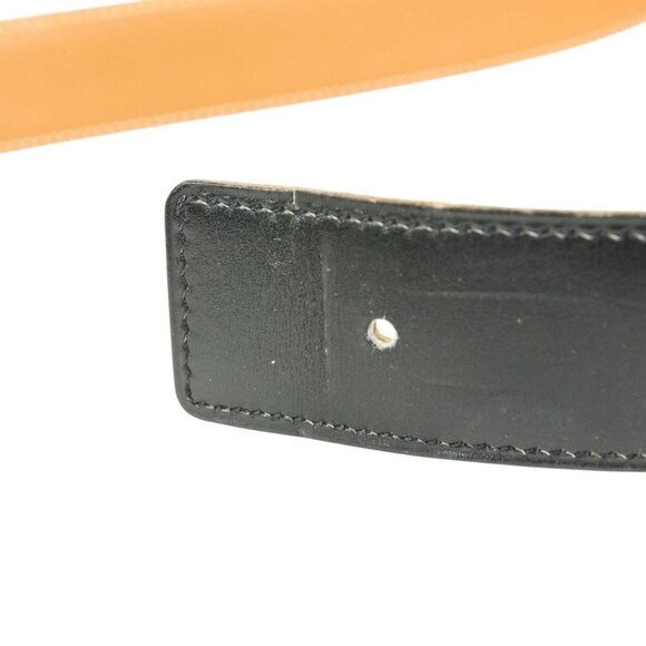 HERMES Black Leather Belt - Picture 6 of 10